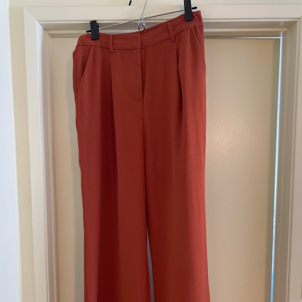 Rust Wide Leg Pants